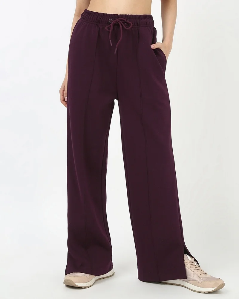 bewakoof Women's Ruby Wine Track Pants